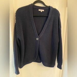 Madewell, Shirttail Cardigan Sweater,‎ Dark Indigo, Size S